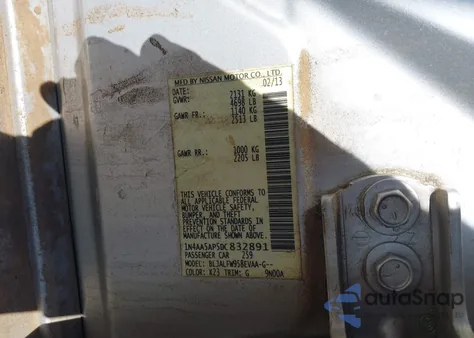 2013 Nissan Maxima 3.5 Sv из США, поврежденный, VIN 1N4AA5AP5DC832891